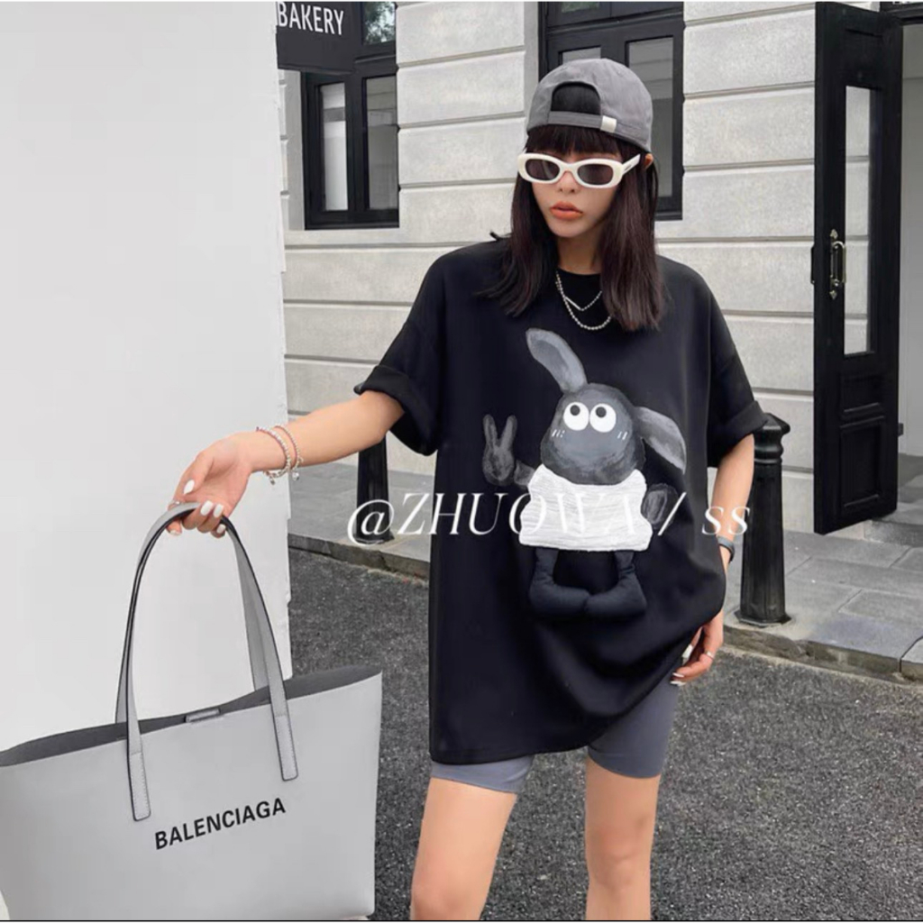 Áo thun cừu oversize hàng Quảng Châu chuẩn loại 1