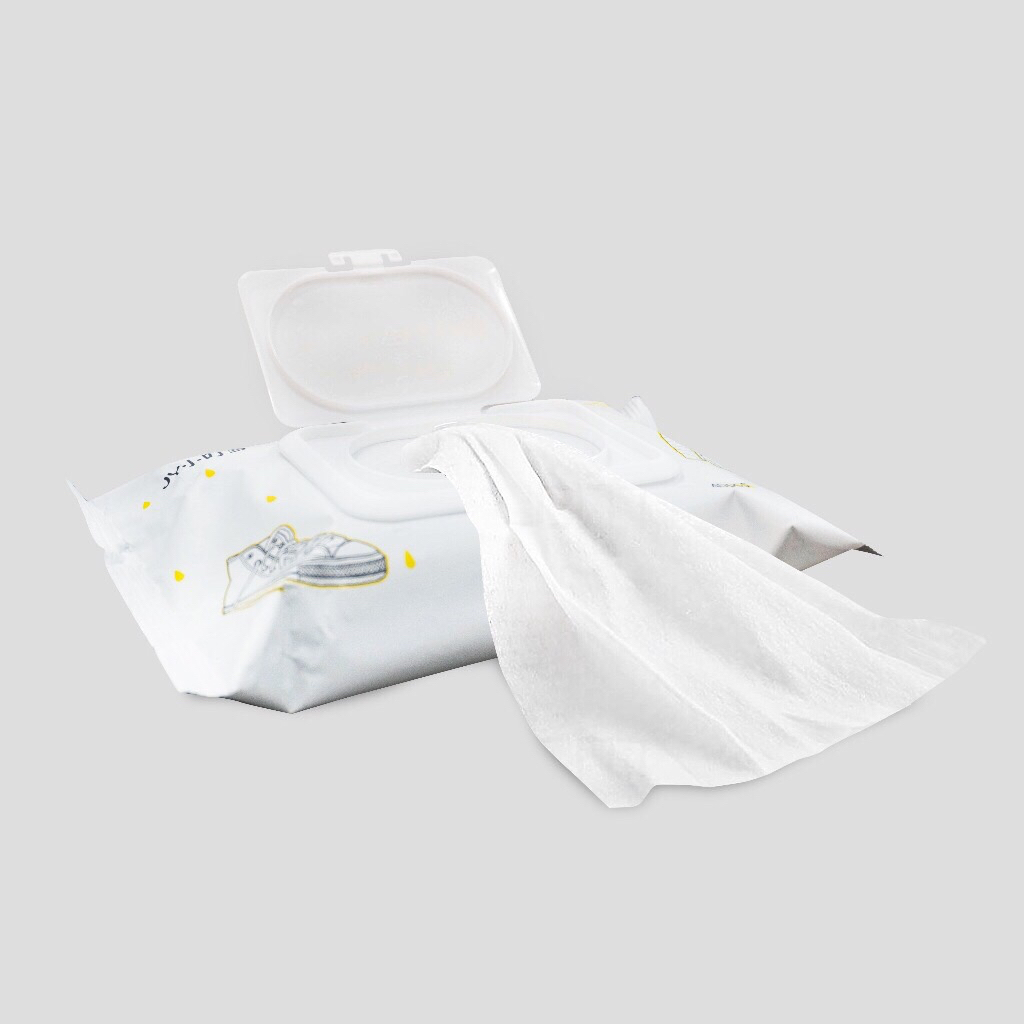 [ Bịch 40 tờ ] Khăn giấy lau giầy đa năng THE WIPES - tẩy trắng hiệu quả, không làm hại da tay