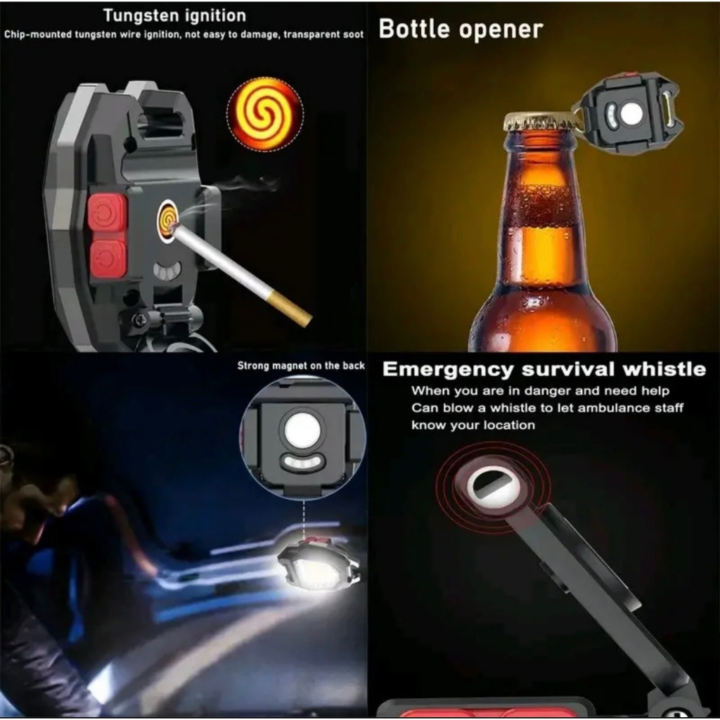 Đèn LED Mini Siêu Sáng Sạc USB Tiện Dụng 6in1 - Cắm Trại - Đi Phượt