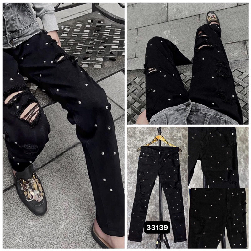 Quần Đinh Gắn Chuẩn Boy Phố Hot Trend 2023 Siêu Chất Sang Xịn Mịn