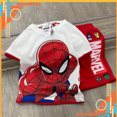 Set mùa hè bé trai Người nhện màu đỏ nổi bật