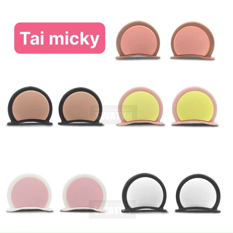 Tai Chuột Gắn Mũ Bảo Hiểm 1/2 Đầu Kính Phi Công, Phụ Kiện Tai Chuột Mickey 2 Màu Nón Hiểm Dễ Thương GiVi SHOP