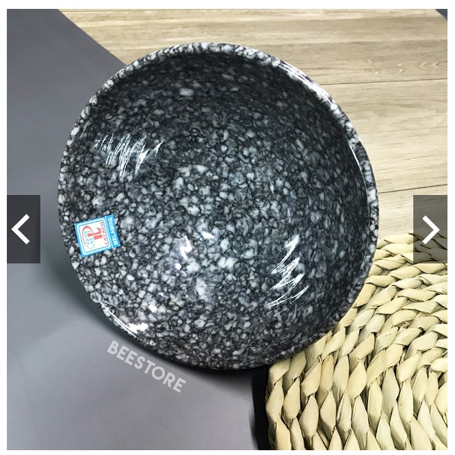 Tô xoăn đựng phở , bún nhựa Melamine vân đá đen