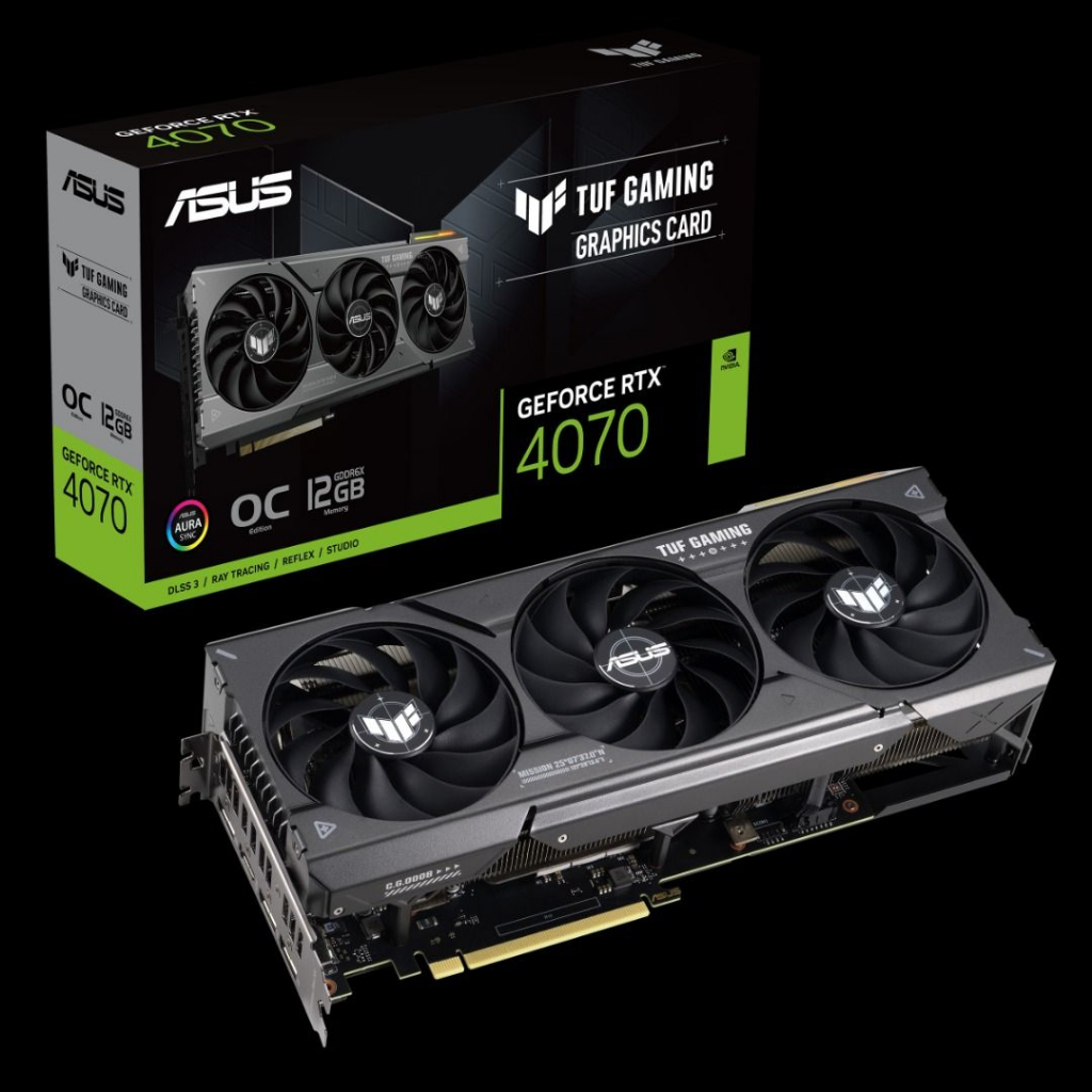 VGA ASUS TUF RTX 4070 - TUF RTX 4070TI Edition 12GB GDDR6X hàng NEW chính hãng BH 36 tháng up to 60 tháng lỗi 1 đổi 1