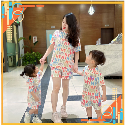 Set đồ đôi mẹ và bé N.y màu sắc rực rỡ siêu đỉnh
