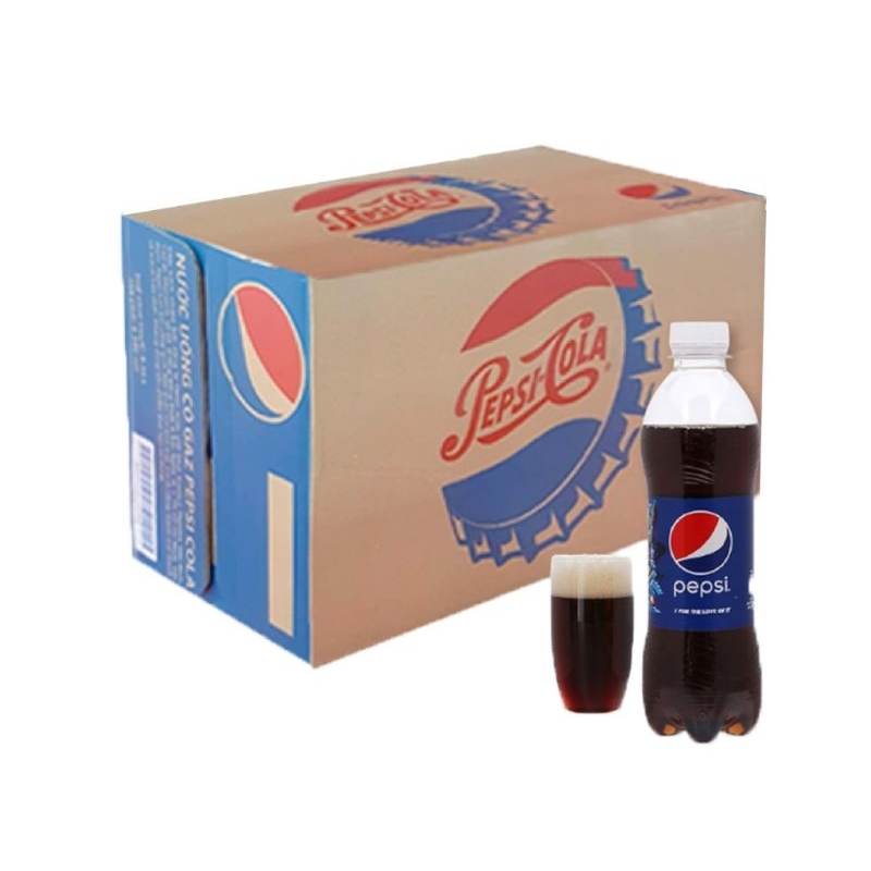 Thùng 24 chai nước ngọt Pepsi 390ml