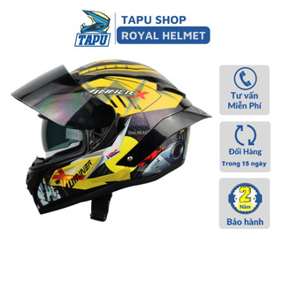 Mũ bảo hiểm fullface roc 03 2 kính lên tem winner