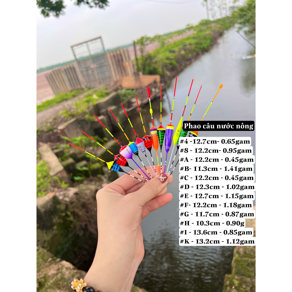 Phao Ngắn Siêu Đẹp Thích Hợp Cá Rô Cá Riếc , Phao Ngắn Câu Đài Đẹp