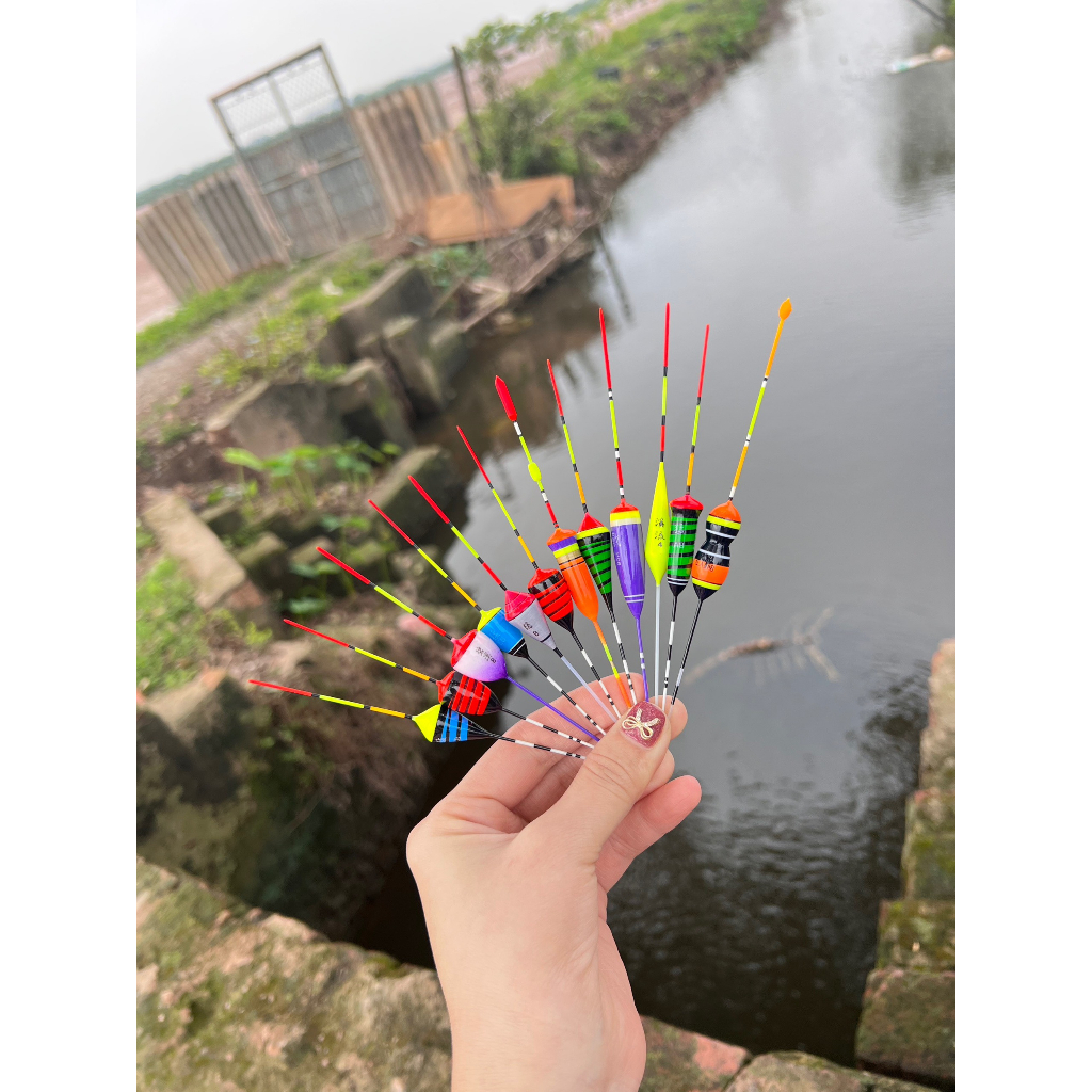 Phao Ngắn Siêu Đẹp Thích Hợp Cá Rô Cá Riếc , Phao Ngắn Câu Đài Đẹp