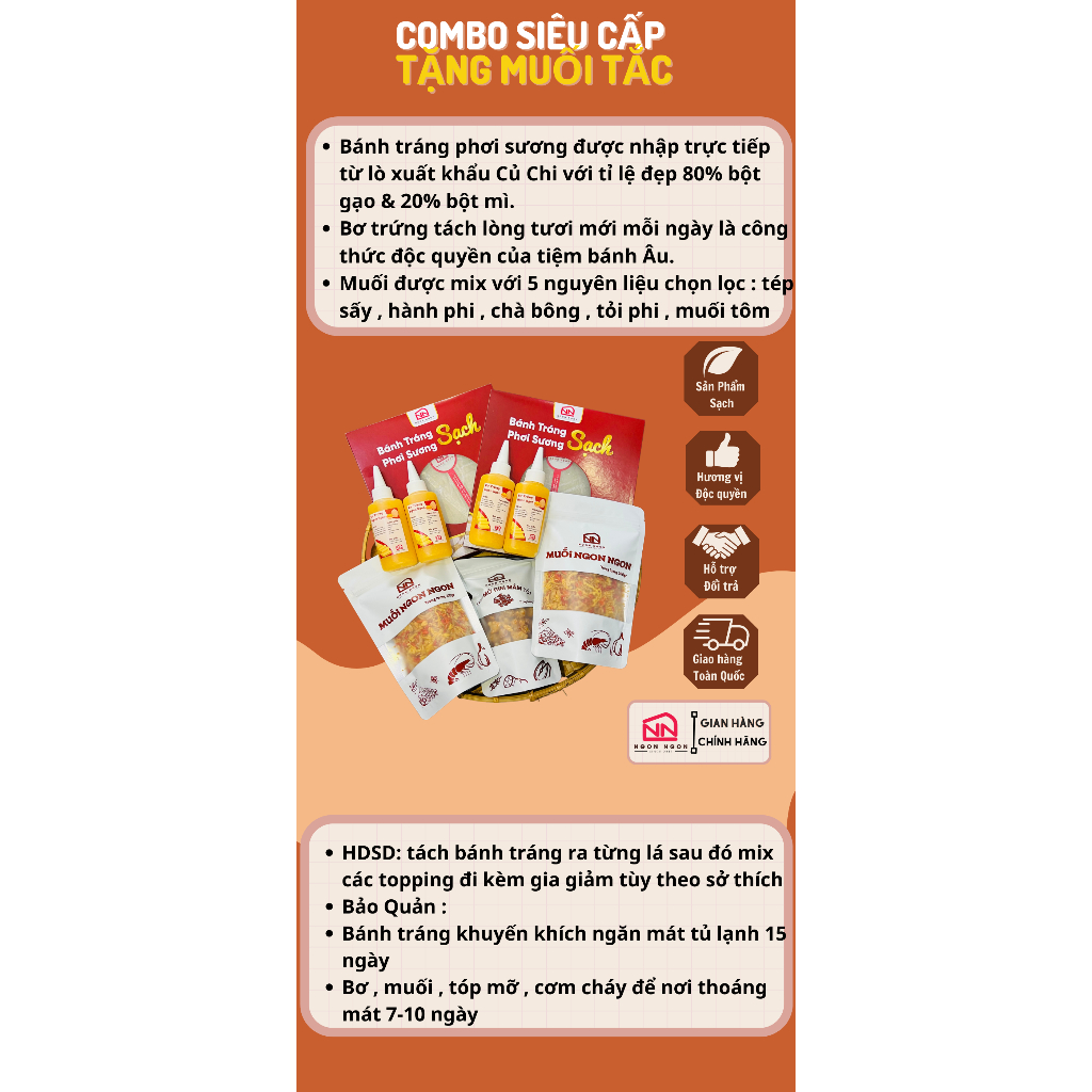 Combo Bánh Tráng Phơi Sương Khổng Lồ Tặng Bơ Siêu Cấp