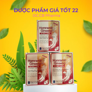Bổ sung vitamin nhân sâm giảm mệt mỏi suy nhược cơ thể Homramin Ginseng hộp 60 viên Homramin ginseng duocphamgiatot22