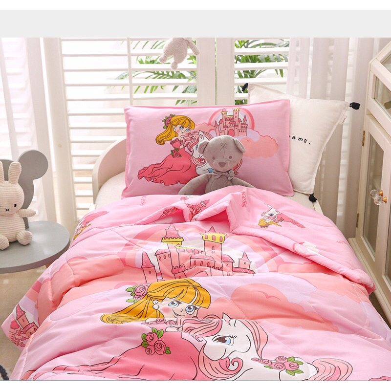 Set gối mền cotton 100% - gối mền cho bé - chăn mền mùa hè