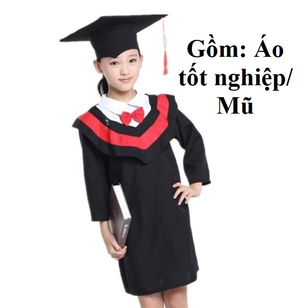 Áo tốt nghiệp dành cho trẻ em, bộ đồ tốt nghiệp thạc sỹ, tiến sỹ, cử nhân dành cho bé