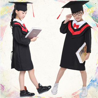 (Có sẵn) Áo tốt nghiệp dành cho trẻ em, bộ đồ tốt nghiệp thạc sỹ, tiến sỹ, cử nhân dành cho bé