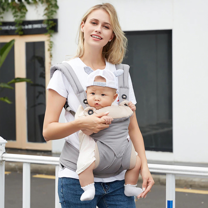 🍁 Địu em bé KidsWorld 360 Cool Air Mesh lưới thoáng khí trợ lực cho bé từ 3 tháng - 36 tháng chính hãng