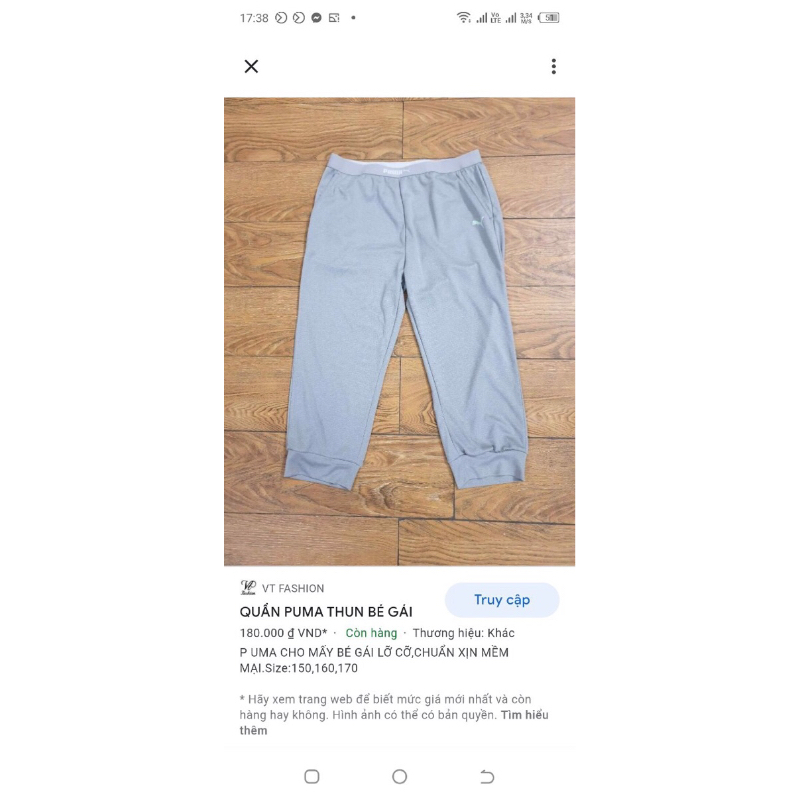 Quần Thun Lỡ Pumaa Chính Hãng Xuất Xịn Vải Thông Hơi Siêu Co Giãn Thoáng Mát. Mẹ Bon Chen ok