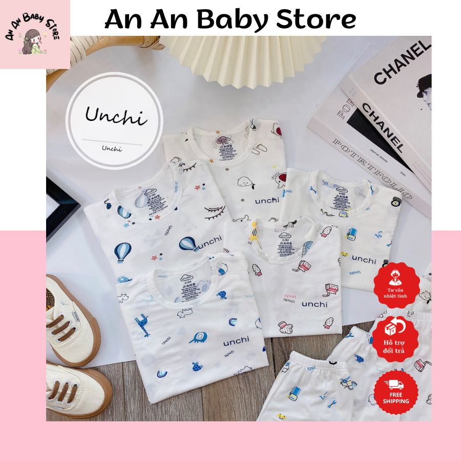 Bộ quần áo Cộc tay unchi hoạ tiết