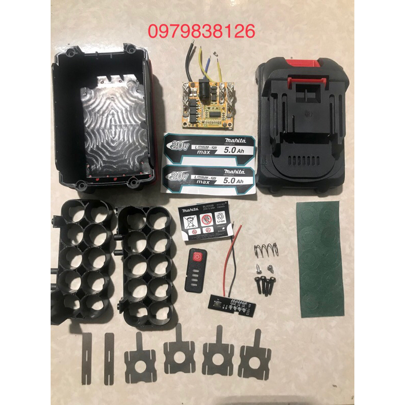 Vỏ pin 18v dùng cho máy makita và các loại máy tàu có chân tương tự