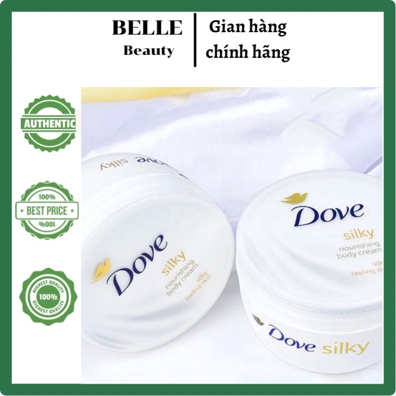 Dưỡng thể Dove Silky Nourishing Body Cream 300ML bổ sung dưỡng chất cải thiện cấu trúc da mang lại làn da mịn màng