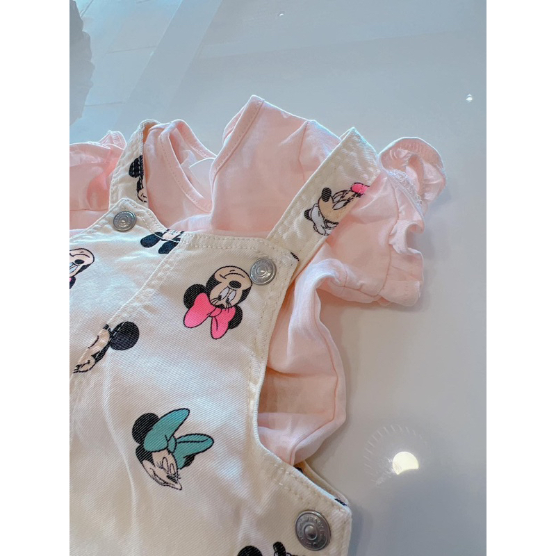 SET VÁY YẾM MICKEY kèm áo hồng cho bé