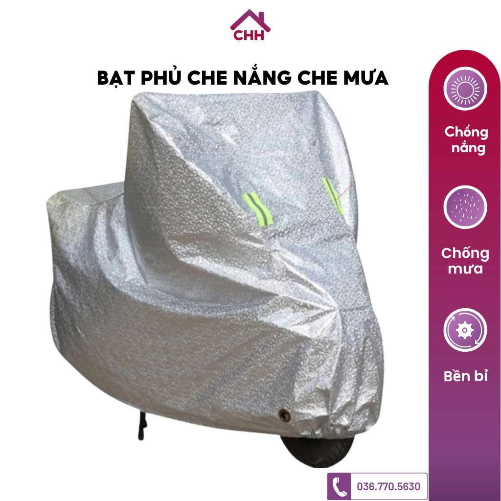 Áo Trùm Xe Máy KAW Che Kín Xe Máy, Phù Hợp Với Mọi Thời Tiết