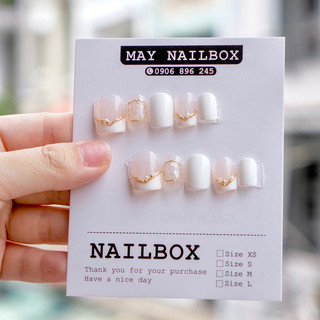 Móng thiết kế màu thạch kiểu trung nailbox - maynailbox245