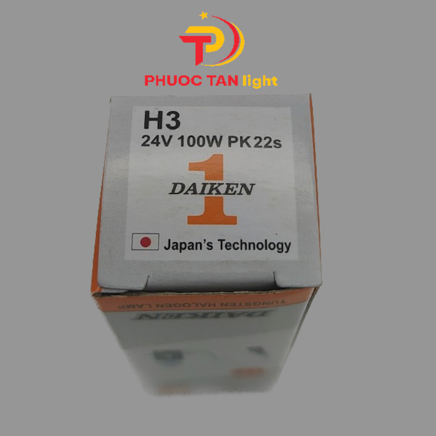 Bóng Đèn Pha H3 12V/24V 100W Siêu Sáng DAIKEN