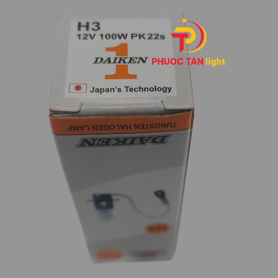 Bóng Đèn Pha H3 12V/24V 100W Siêu Sáng DAIKEN