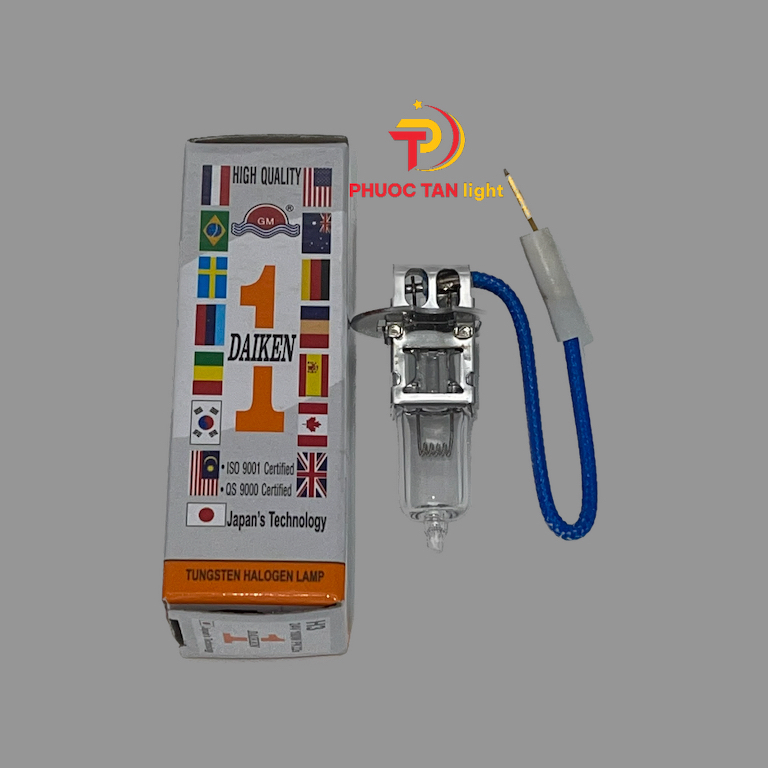 Bóng Đèn Pha H3 12V/24V 100W Siêu Sáng DAIKEN
