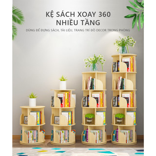 Kệ sách xoay tròn, Kệ sách để sàn thông minh sức chứa lớn - GP269