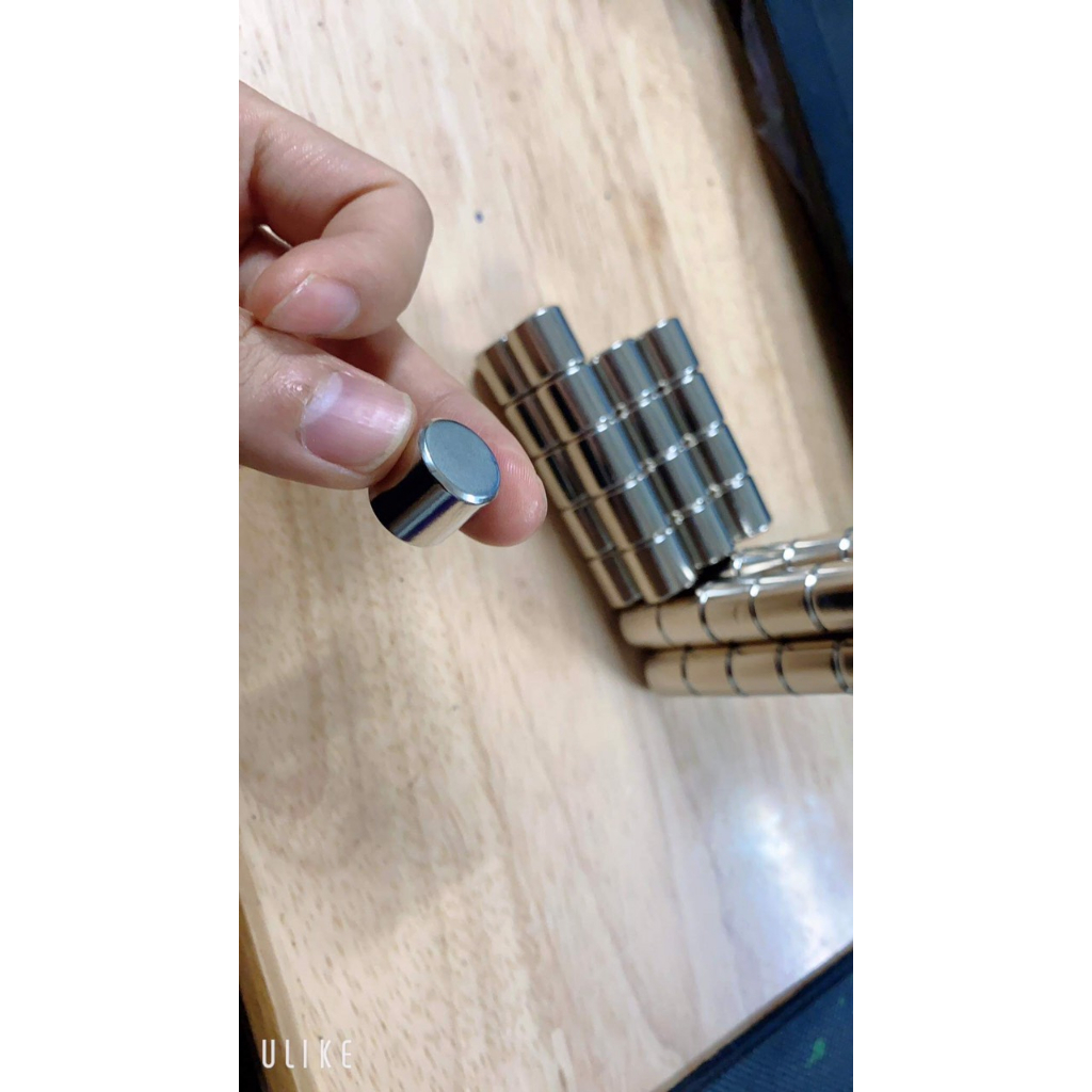 Nam châm đất hiếm kích thước phi 10x1mm, 10x2mm, 10x3mm, 10x4mm, 10x5mm, 10x6mm, 10x10mm nam châm trắng