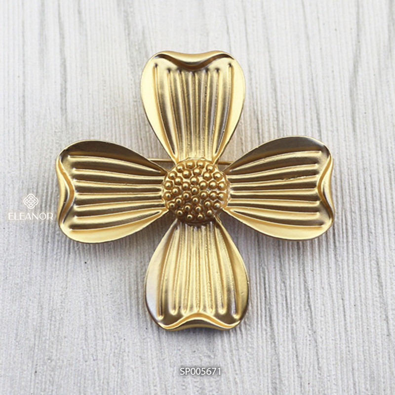 Ghim cài áo nam nữ Eleanor Accessories hình bông hoa basic phụ kiện trang sức 5671