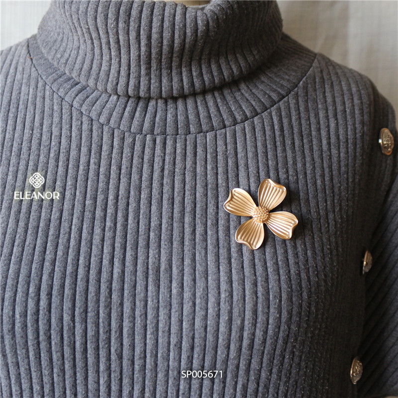 Ghim cài áo nam nữ Eleanor Accessories hình bông hoa basic phụ kiện trang sức 5671