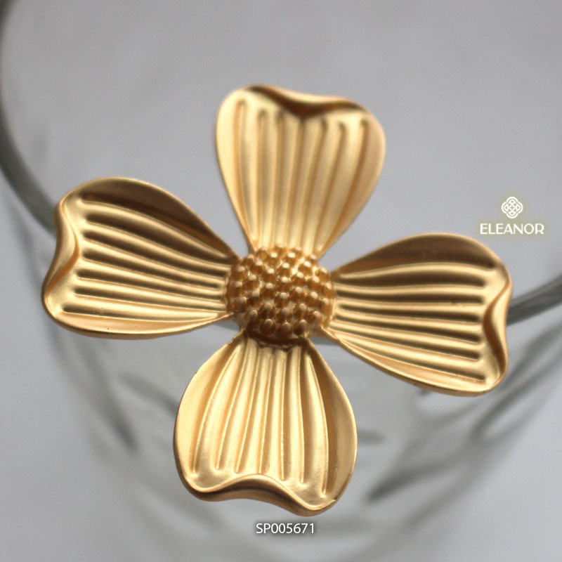 Ghim cài áo nam nữ Eleanor Accessories hình bông hoa basic phụ kiện trang sức 5671