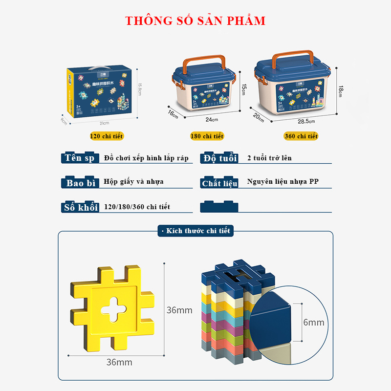 Đồ Chơi Xếp Hình Khối Nhiều Màu, Nhiều Số Cho Bé Sáng Tạo, Lắp Ráp Ngôi Nhà, Bàn Ghế, Phát Triển Tư Duy Đồ Chơi Trẻ Em