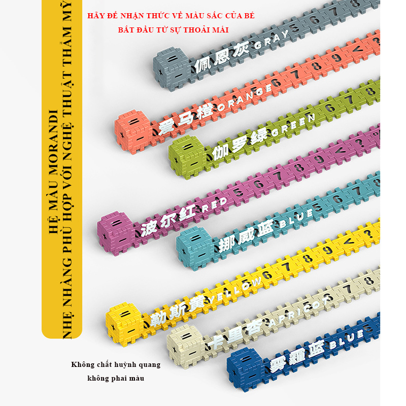 Đồ Chơi Xếp Hình Khối Nhiều Màu, Nhiều Số Cho Bé Sáng Tạo, Lắp Ráp Ngôi Nhà, Bàn Ghế, Phát Triển Tư Duy Đồ Chơi Trẻ Em