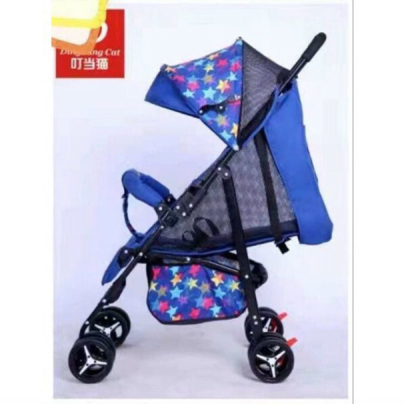 Xe đẩy du lịch gấp gọn 690, xe đẩy lưới 1 chiều 3 tư thế thoáng mát cho bé