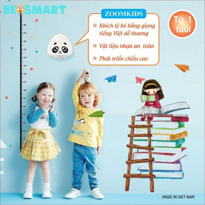 Bộ chạm nhảy tăng chiều cao ĐẾM TIẾNG ANH, bộ đồ chơi máy chuông bấm đập nhảy thử thách cho bé