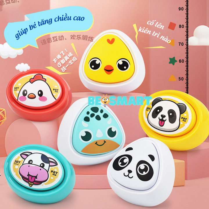 Bộ chạm nhảy tăng chiều cao ĐẾM TIẾNG ANH, bộ đồ chơi máy chuông bấm đập nhảy thử thách cho bé