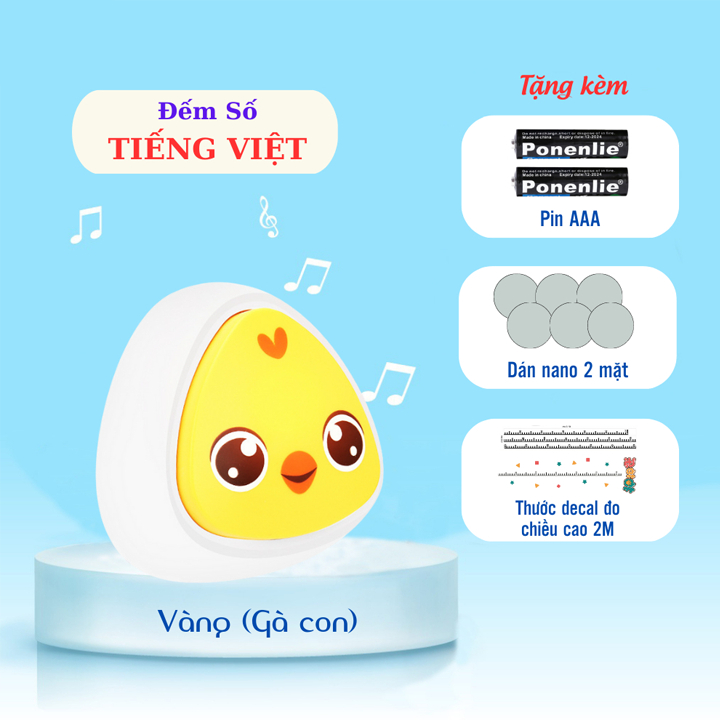 Bộ chạm nhảy tăng chiều cao ĐẾM TIẾNG ANH, bộ đồ chơi máy chuông bấm đập nhảy thử thách cho bé