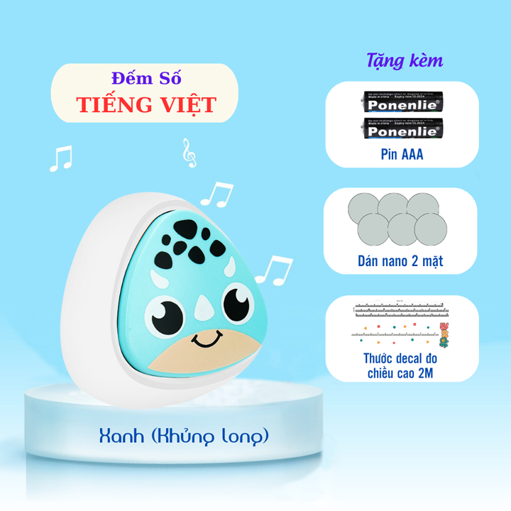 Bộ chạm nhảy tăng chiều cao ĐẾM TIẾNG ANH, bộ đồ chơi máy chuông bấm đập nhảy thử thách cho bé