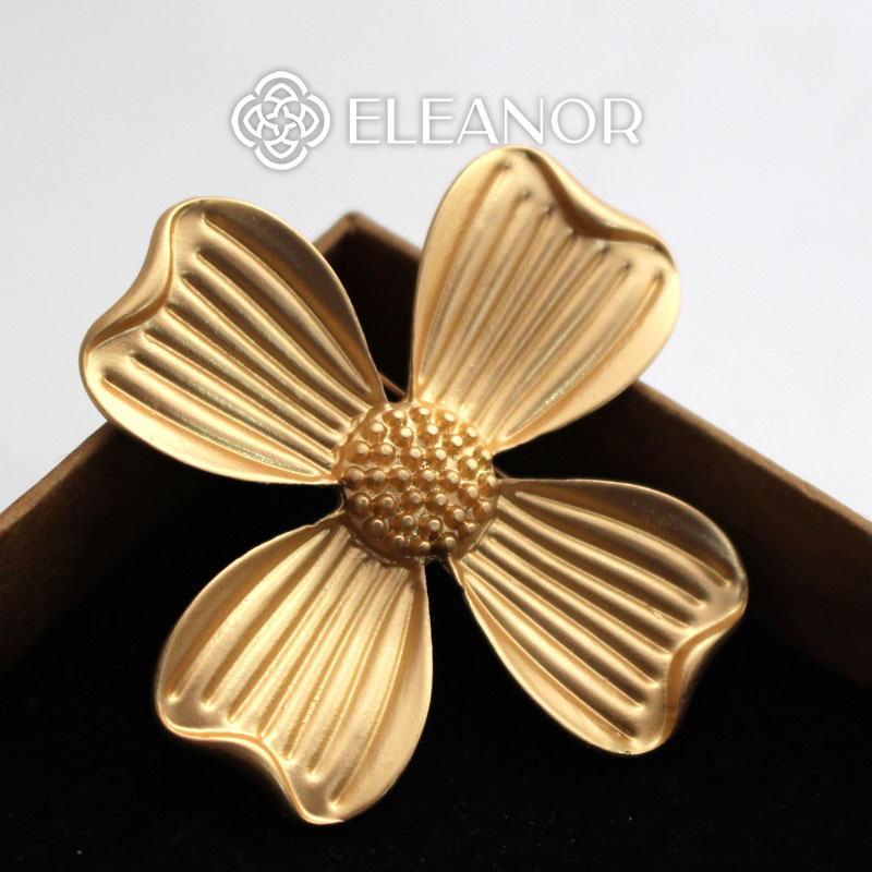 Ghim cài áo nam nữ Eleanor Accessories hình bông hoa basic phụ kiện trang sức 5671