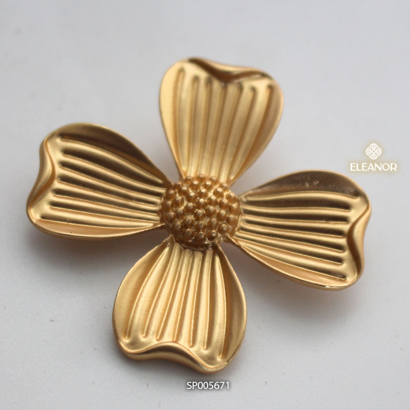 Ghim cài áo nam nữ Eleanor Accessories hình bông hoa basic phụ kiện trang sức 5671