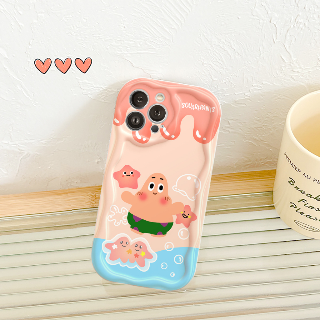 Ốp lưng iphone Viền nổi cạnh sóng cặp đôi Bọt Biển cute 6s/6splus/7/7plus/8/8plus/x/xs/11/12/13/14/pro/max/promax sk07