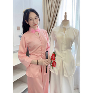 Set đồ lam đi chùa siêu đáng yêu thêu cao cấp d30