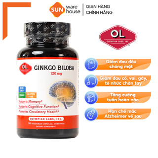 Viên Uống Bổ Não Olympian Labs Ginkgo Biloba 120 mg Tăng Trí Nhớ Hiệu Quả