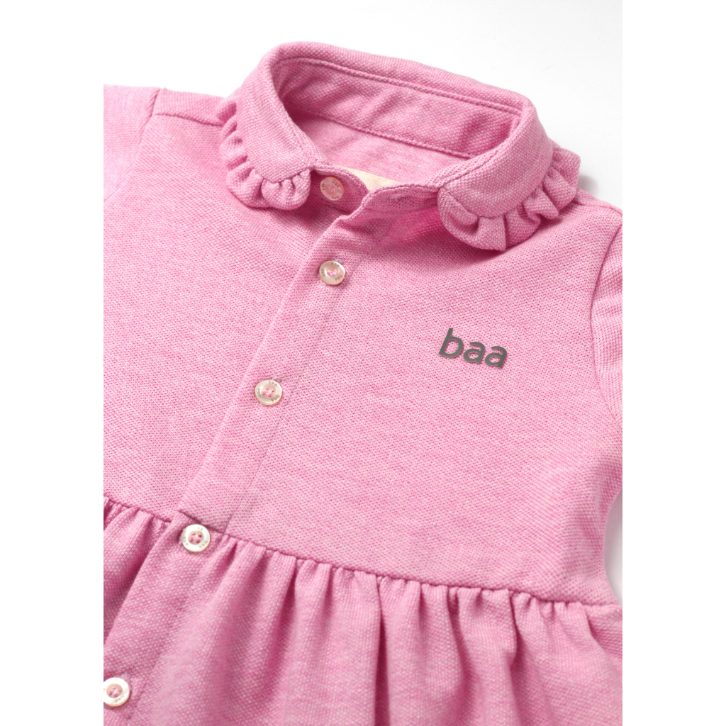 Đầm bé gái cotton ép logo baa, váy polo cho bé gái cổ sen từ 1 tuổi - 7 tuổi Baa Baby - B-GT-AD04N-05