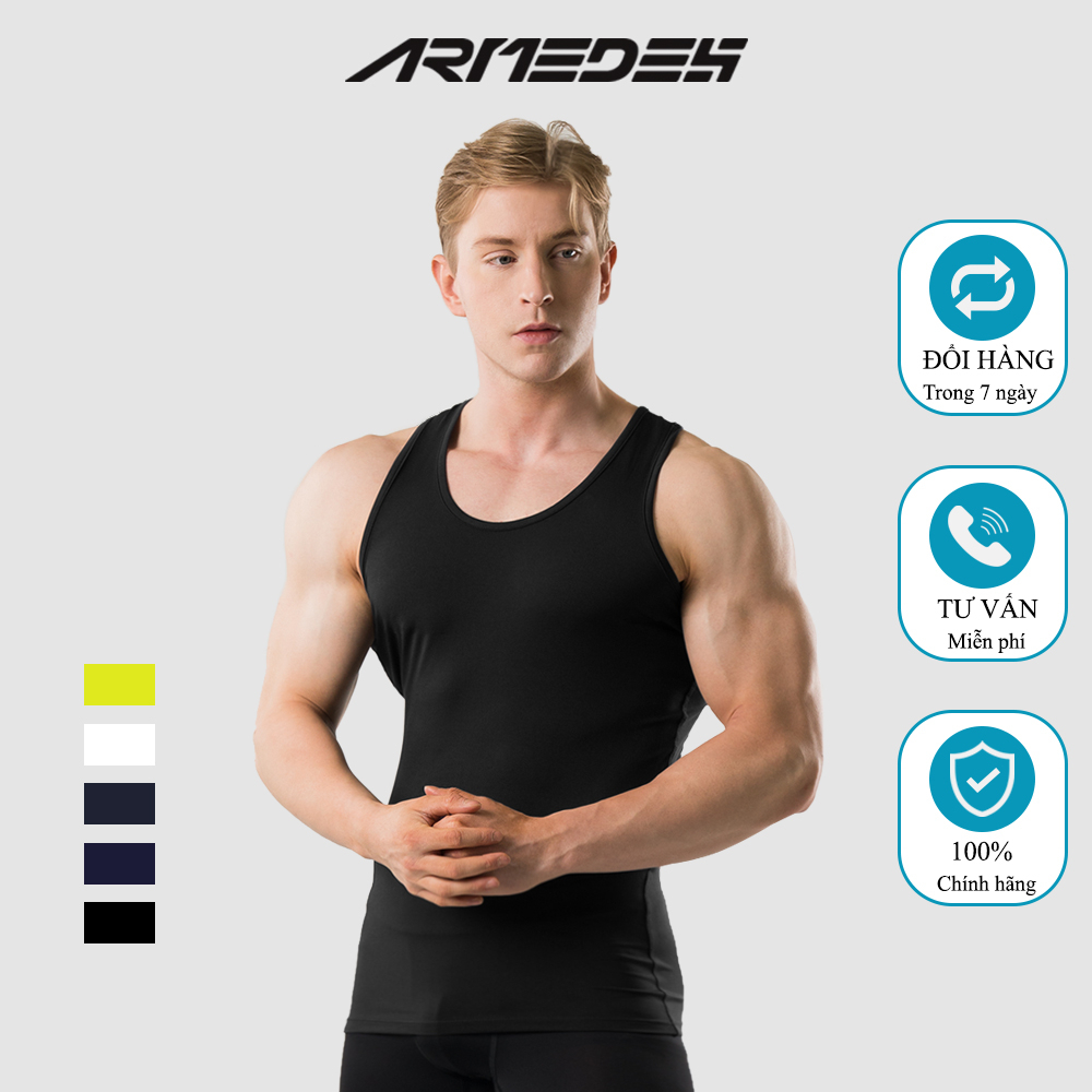 Áo Thun 3 Lỗ Nam Cotton 100% Polyester Mềm Mịn Thấm Hút Tốt & Co Giản 4 Chiều Cao Cấp Chính Hãng Hàn Quốc ARMEDES AR 111