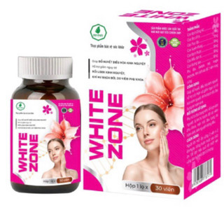 WHITE ZONE - ĐIỀU KINH lọ 30 viên, HỖ TRỢ GIẢM CÁC BỆNH DO VIÊM PHẦN PHỤ
