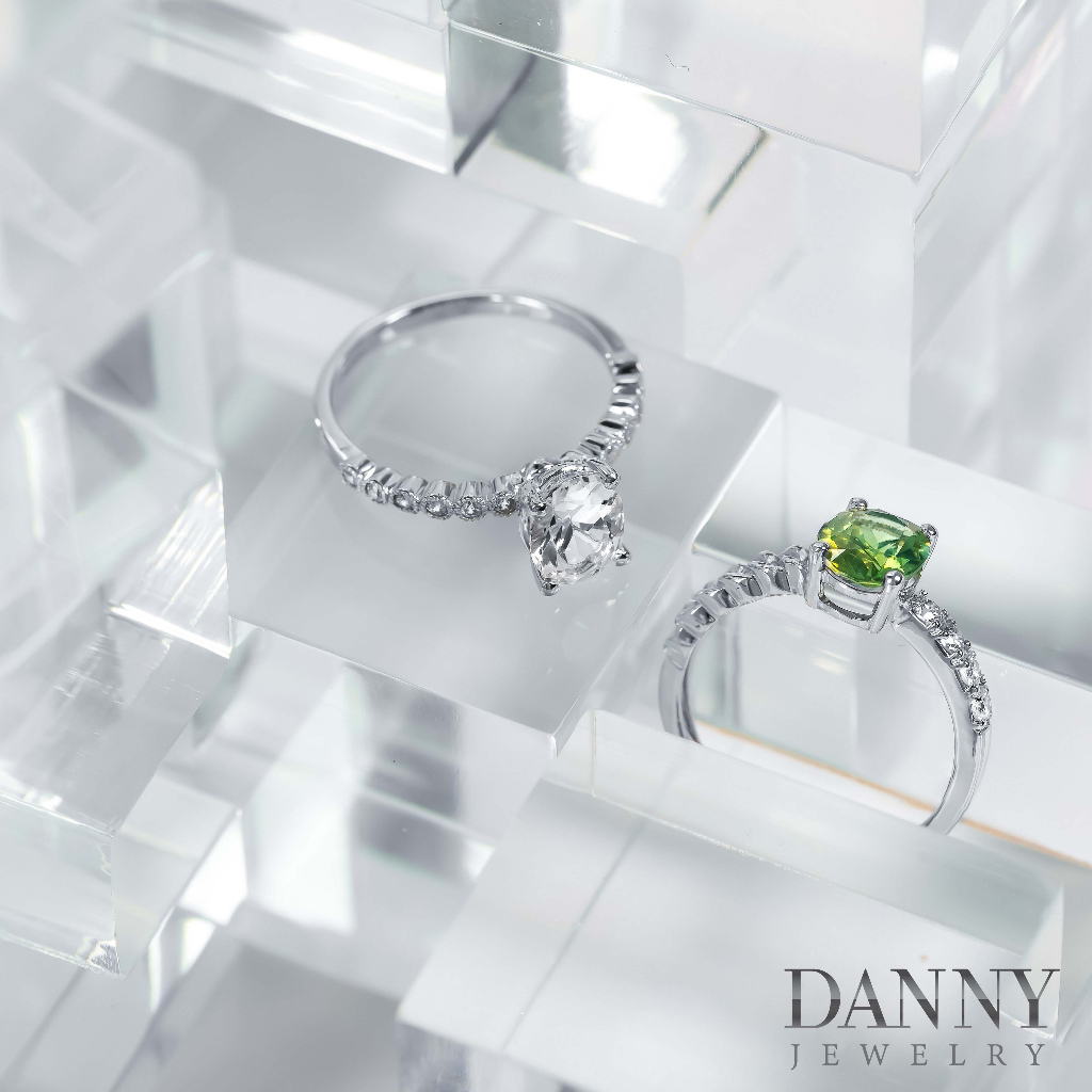 Nhẫn Nữ Danny Jewelry Bạc 925 Xi Rhodium Đá Peridot & CZ N0101